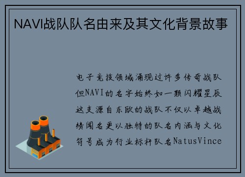 NAVI战队队名由来及其文化背景故事